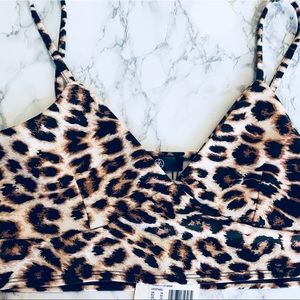 Leopard Bralette Top by Missguided